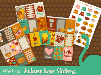 Autumn Love | Sticker Kit | 4 Sheets