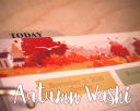 Retro Hugs: Autumn washi tape, fall, leaves, red, orange, houses, homes, scenery, planner, craft, scrapbooking, journal, bujo, masking tape, paper tape