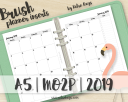 Retro Hugs: A5 Printed Planner Inserts | MO2P | 2019 | made-to-order, for Filofax, Carpe Diem, Kikki K, Dokibook