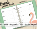 Retro Hugs 2019 Planner Inserts A5 WO2P (Horizontal Layout), 160gsm paper, made-to-order, week on two pages, for Filofax, Carpe Diem, Kikki K, Dokibook