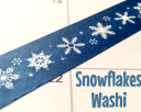 Retro Hugs: Christmas Snowflakes Xmas washi tape, winter, scenery, planner, craft, scrapbooking, journal, bujo, masking tape, paper tape
