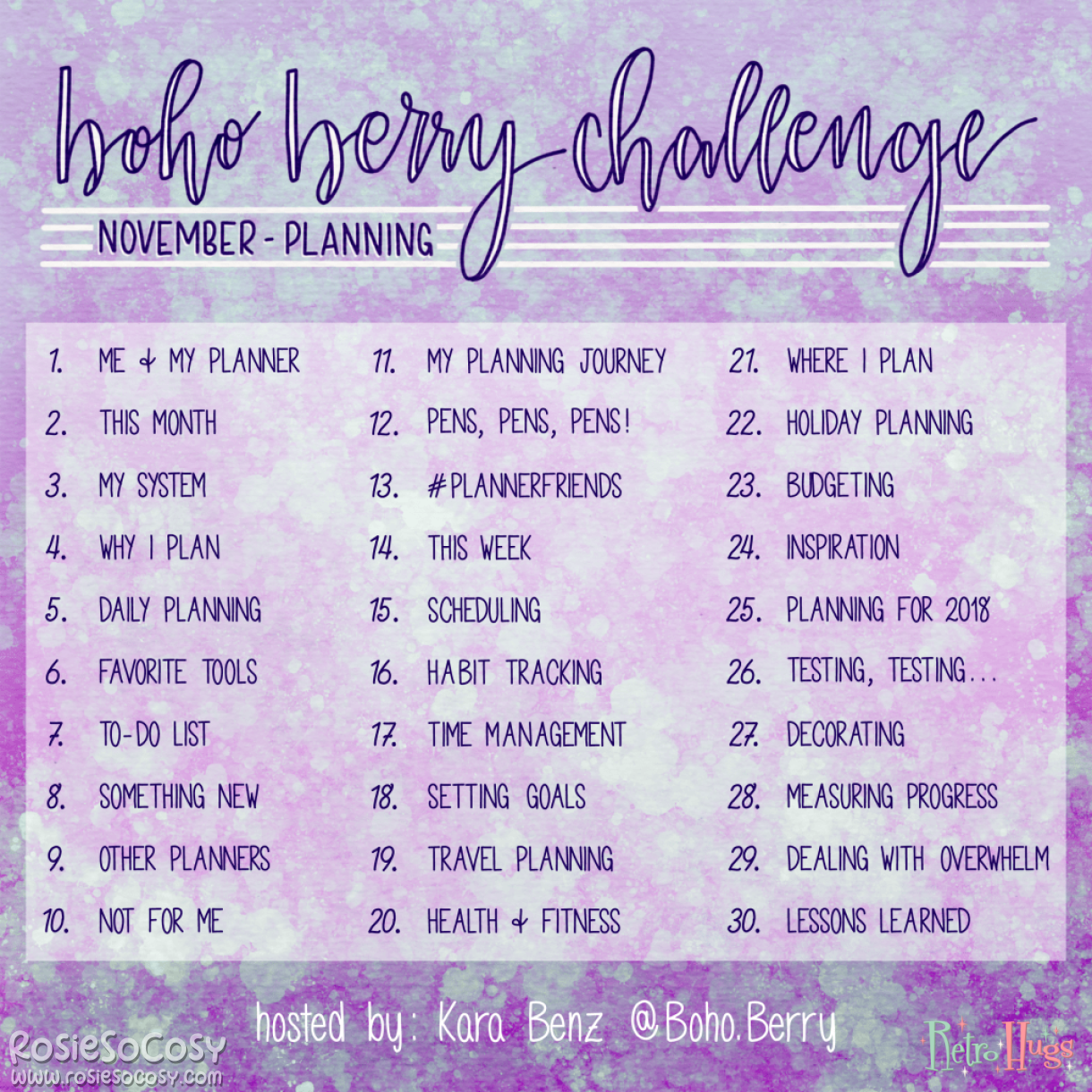 Boho Berry Challenge (November)!